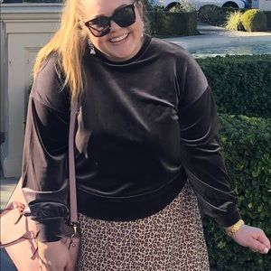 Madewell Crop Velvet Sweater